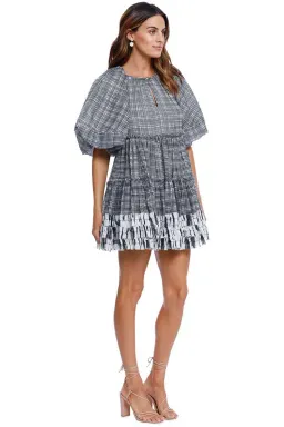 AJE Memento Smock Mini Dress Black and White Size 12 for rent on The Volte - image 2