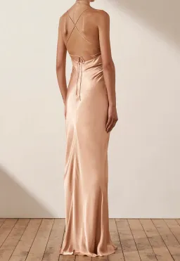 Shona Joy La Lune Lace Back Maxi Dress Desert Rose Size 10 for rent on The Volte - image 2