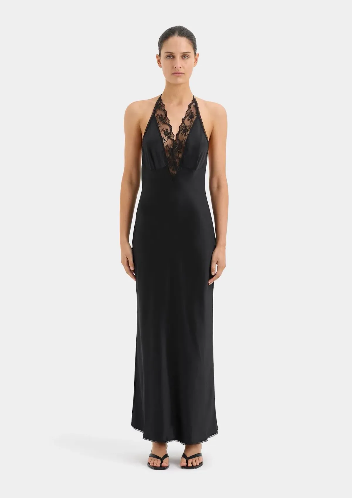 Sir the Label Aries Halter Gown Black Size 0P / AU 4 for rent on The Volte - main image
