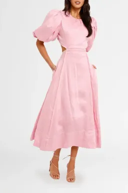 AJE Serendipity Cut Out Dress in Musk Size 12 for rent on The Volte - image 1