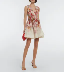 Zimmermann Wonderland V Neck Mini Dress Floral Size 0 / AU 8 for rent on The Volte - image 1