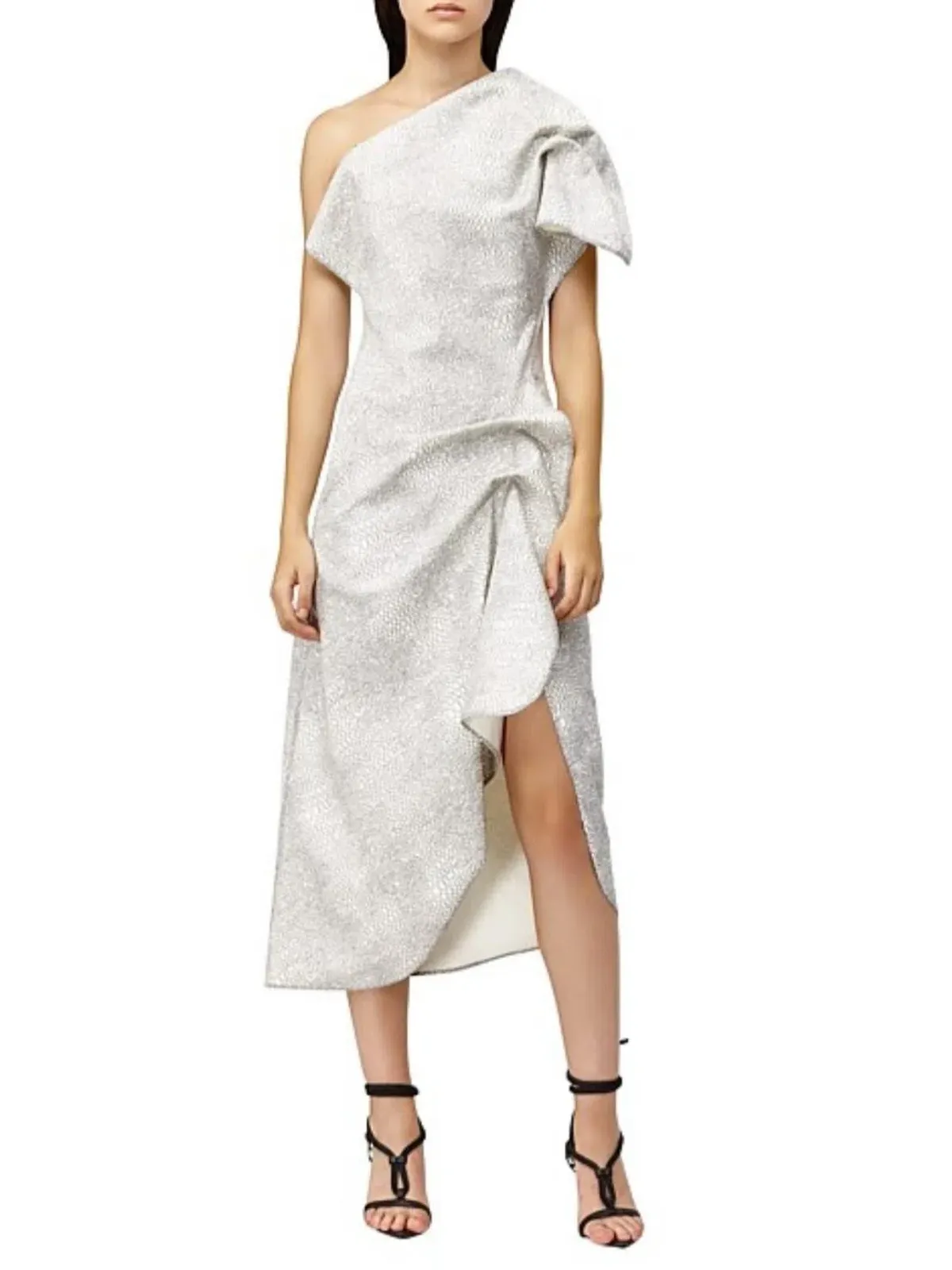 Acler  Crawford Dress Monochrome Snake Size 8 for rent on The Volte - main image