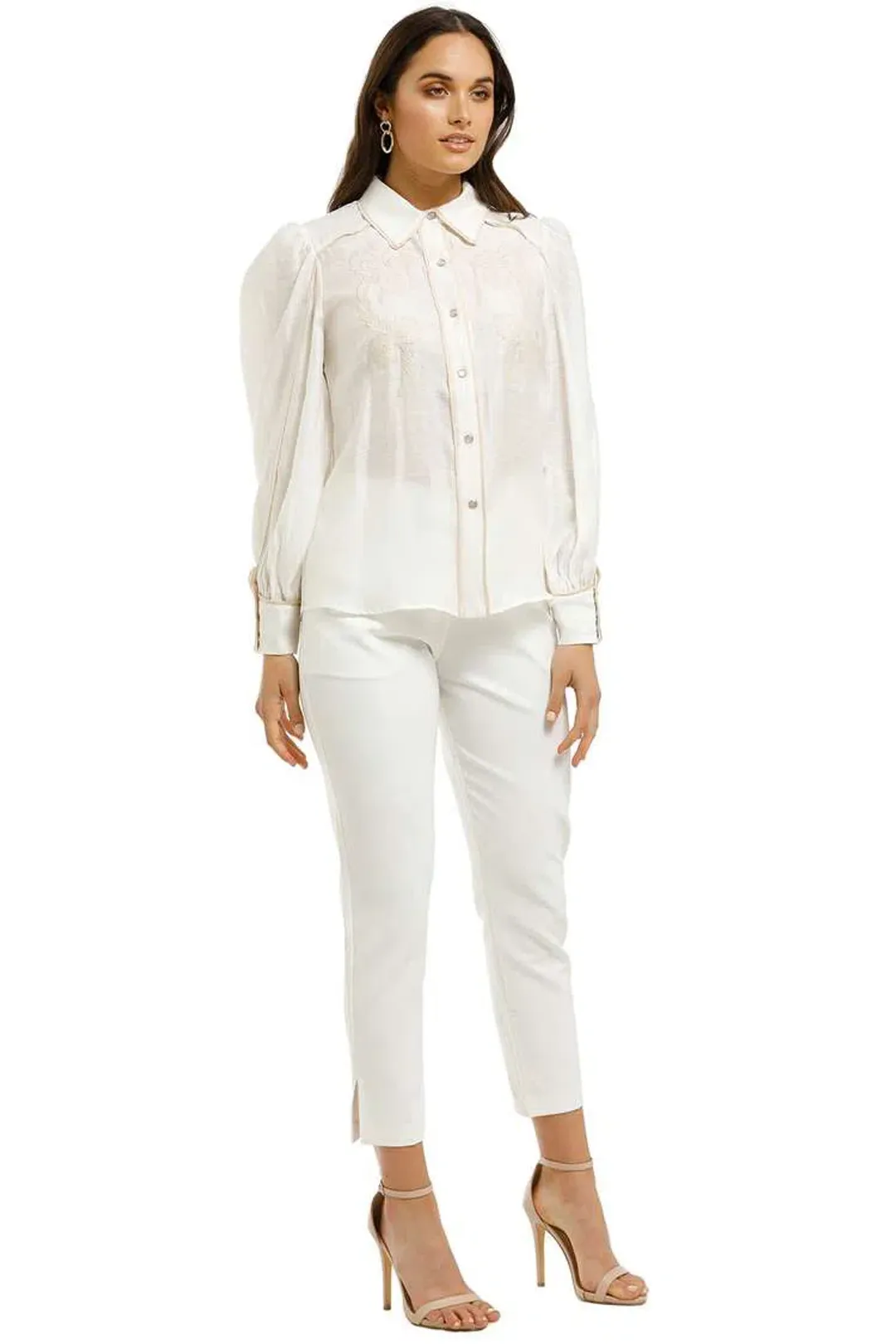 CMEO Collective Nearby Shirt Ivory Size 8 for rent on The Volte - main image