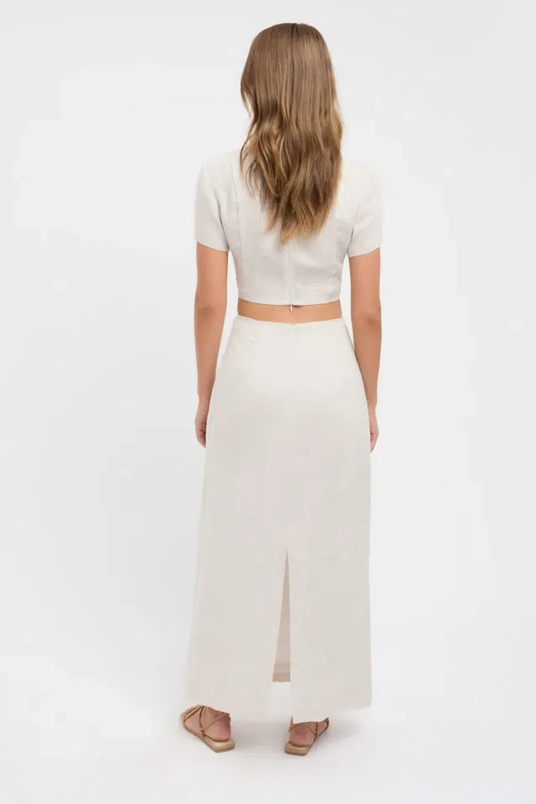 Kookai Tahiti Midi Skirt Wheat Size 6  for rent on The Volte - main image