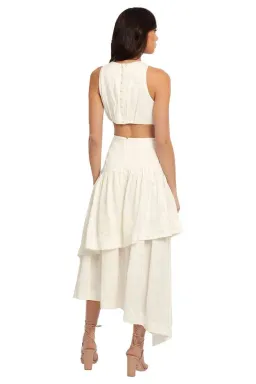 AJE Caliente Midi Dress White Size 10 for rent on The Volte - image 3
