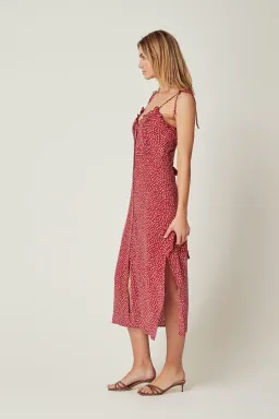 Auguste the Label River Della Midi Dress Red Size 12 for rent on The Volte - image 2