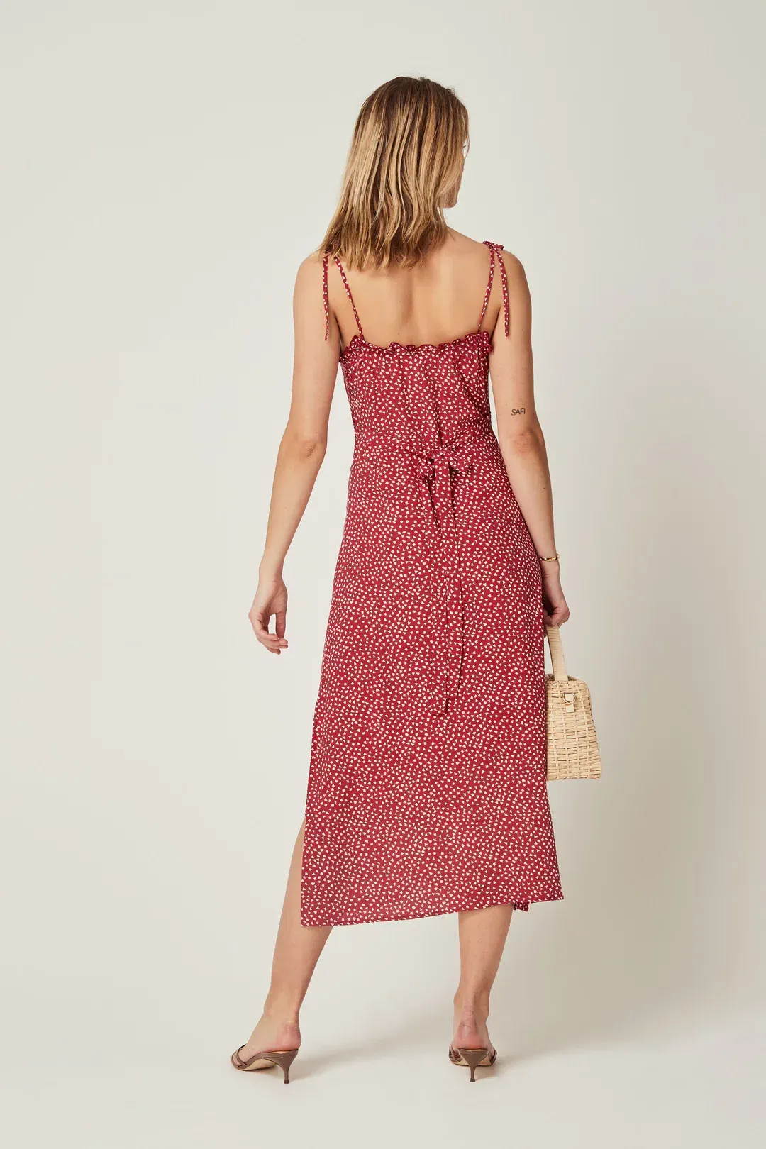 Auguste the Label River Della Midi Dress Red Size 12 for rent on The Volte - main image