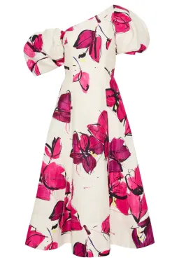 Aje Arista Tulip Sleeve Midi Dress Falling Florals Size 8 for rent on The Volte - image 4