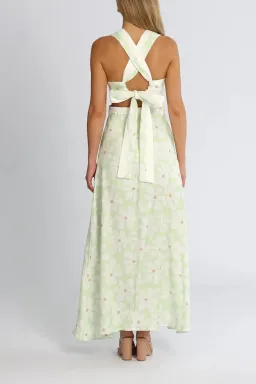 By Johnny Fleur Tie Back Midi Dress Floral Size 8 for rent on The Volte - image 3
