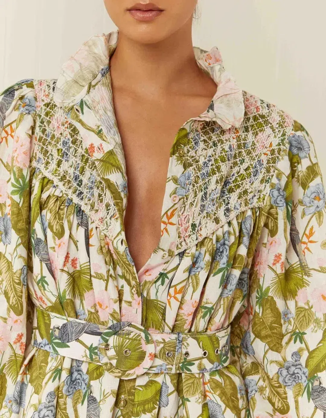 Palm Noosa Apollo Midi Dress in Jungle Pink Size 12 for rent on The Volte - main image