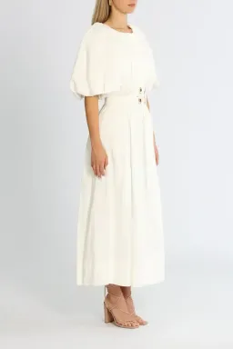 Aje Virtuous Asymmetric Midi Dress in Ivory Size 10 for rent on The Volte - image 2