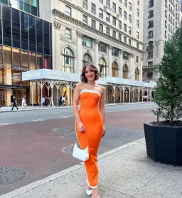 Bianca & Bridgett Ashley  Dress  Orange Size 6 for rent on The Volte - image 5