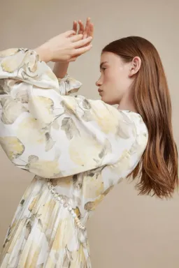 Acler Faris Dress Yellow Print Size 14 for rent on The Volte - image 3