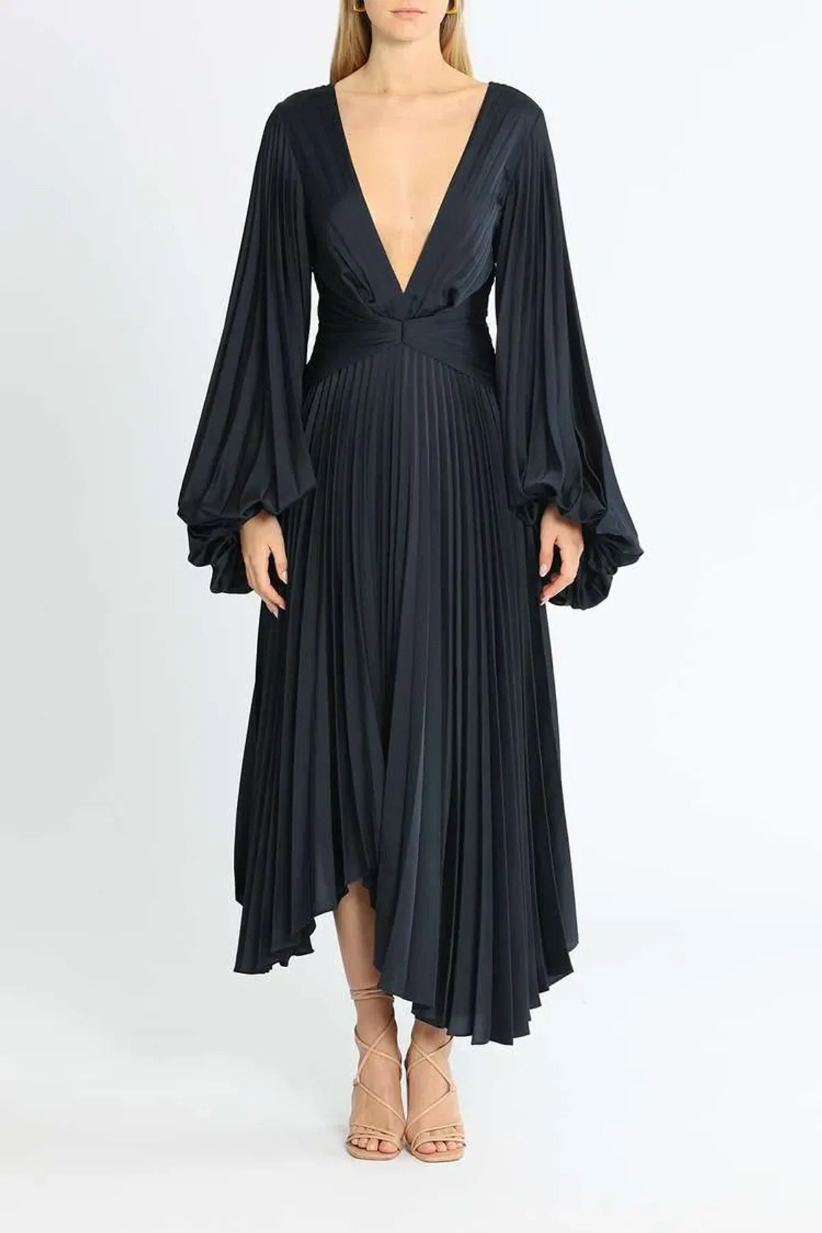 Acler Palms Dress Navy Size 8 for rent on The Volte - main image