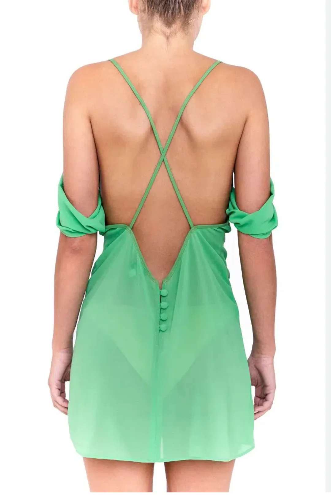 Bamba Swim Medusa Dress Green Size 8 for rent on The Volte - main image