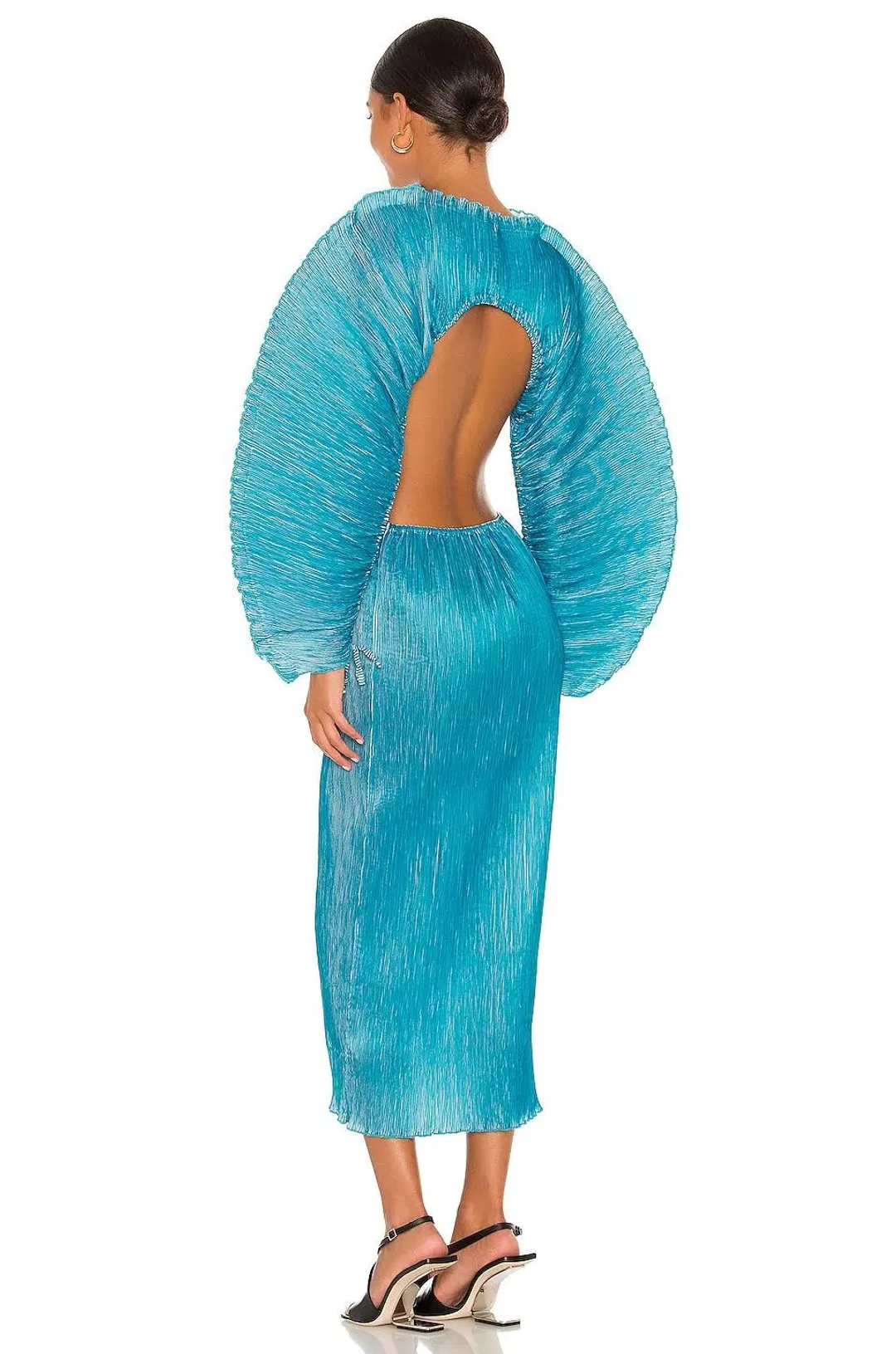 Cult Gaia Akilah Midi Cyan Dress Blue Size S for rent on The Volte - main image