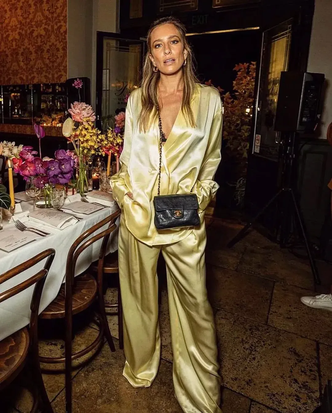 Michael Lo Sordo Relaxed Silk Blazer Pale Yellow Size 8 for rent on The Volte - main image