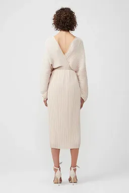 Country Road CR Capsule Belted Pleat Dress Cream Size 14 for rent on The Volte - image 2