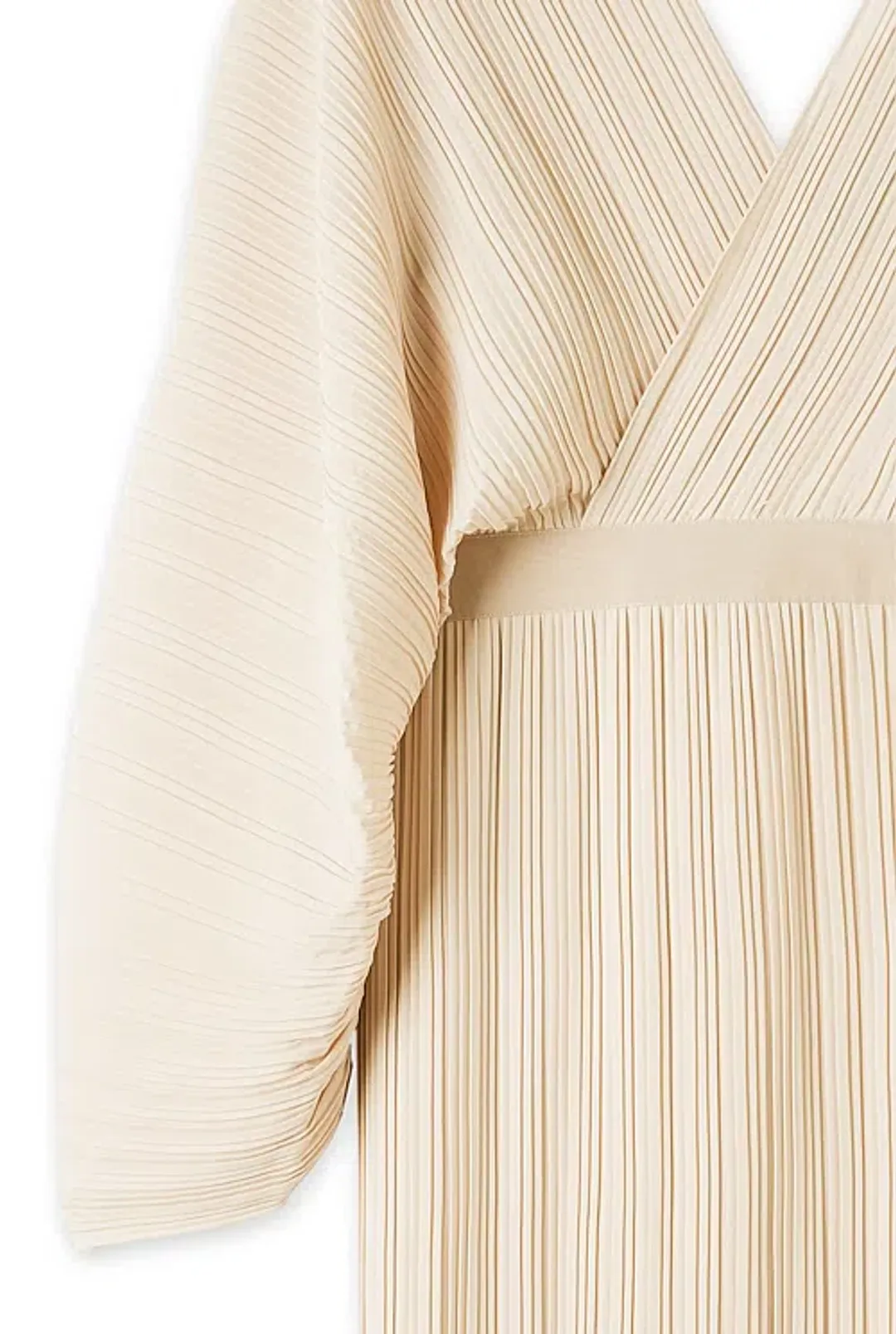 Country Road CR Capsule Belted Pleat Dress Cream Size 14 for rent on The Volte - main image