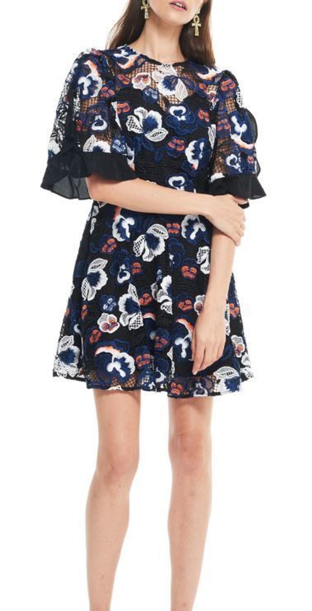 Talulah Estee Multi Lace Mini Dress Multi Size 8 for rent on The Volte - main image