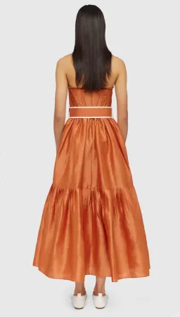 Leo Lin Suffolk Bustier in Cinnamon Orange in Size 10 for rent on The Volte - image 4