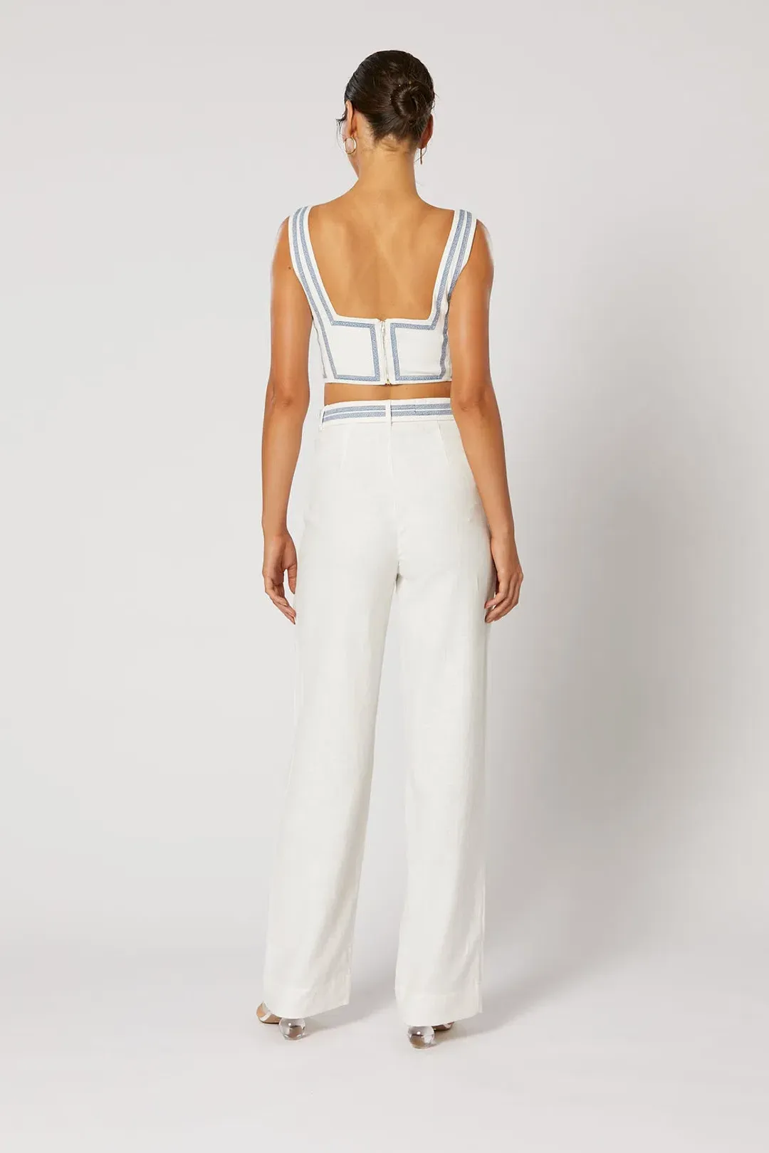 Winona Vittoria Top and Pant Set White Print Size 6 & 8  for rent on The Volte - main image