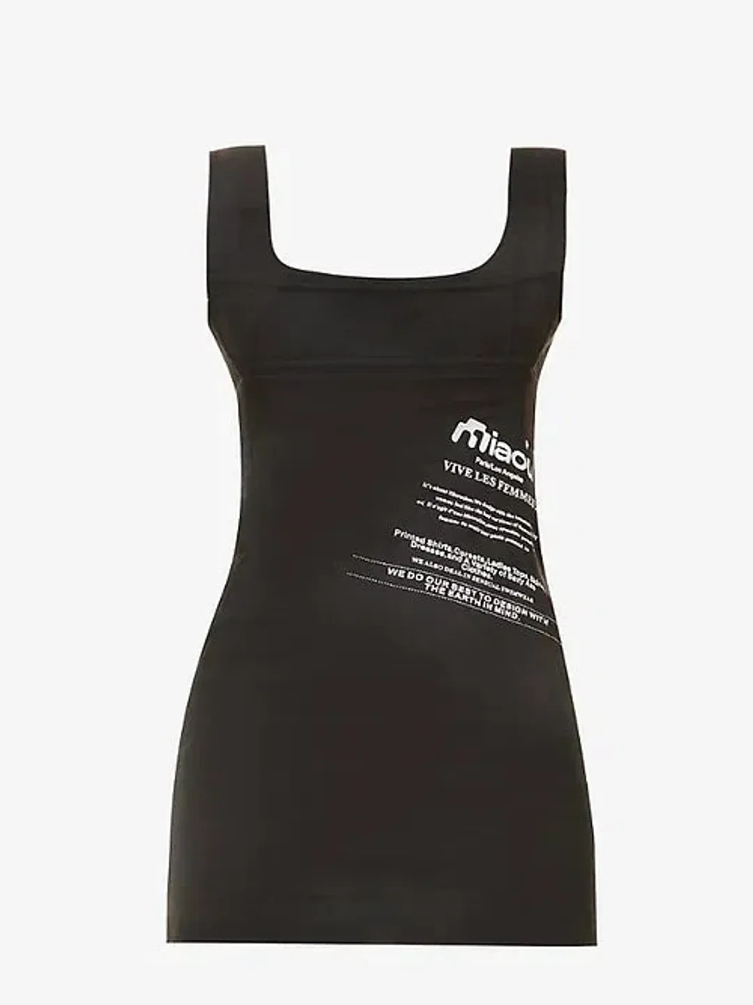 Miaou Missed Connections Dress Black Print Size 8 for rent on The Volte - main image