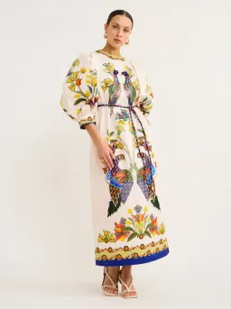 Alemais Effie Puff Sleeved Dress Print Size 14 for rent on The Volte - image 1