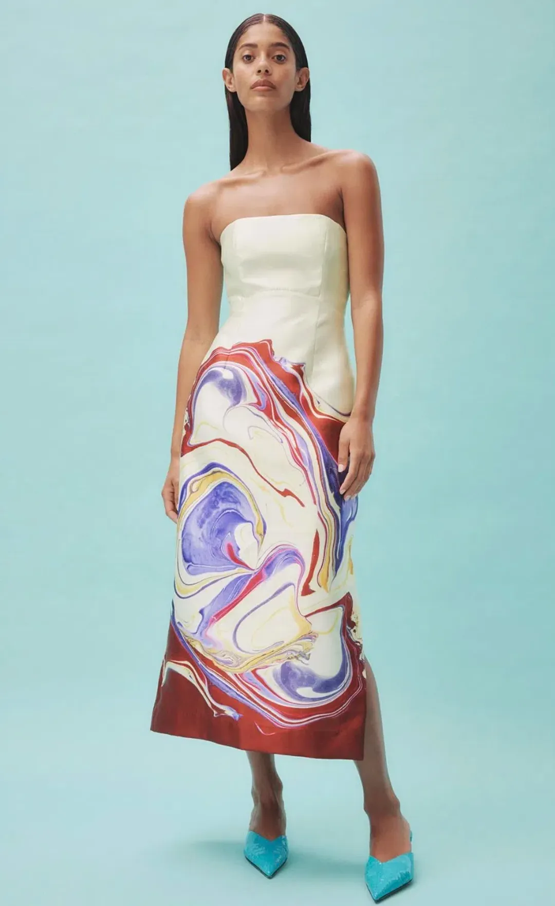 Alemais Luca Corset Dress Print Size 14 for rent on The Volte - main image