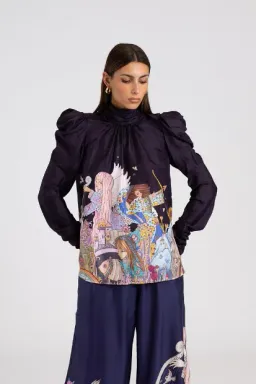 Zimmermann Celestial Zodiac Blouse & Pants Set Print Size 4/Au 16 for rent on The Volte - image 2