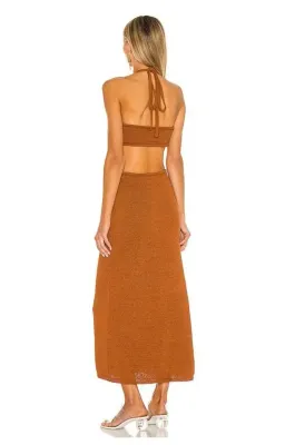 Cult Gaia Cameron Knit Dress Brown Size L/Au 12 for rent on The Volte - image 5