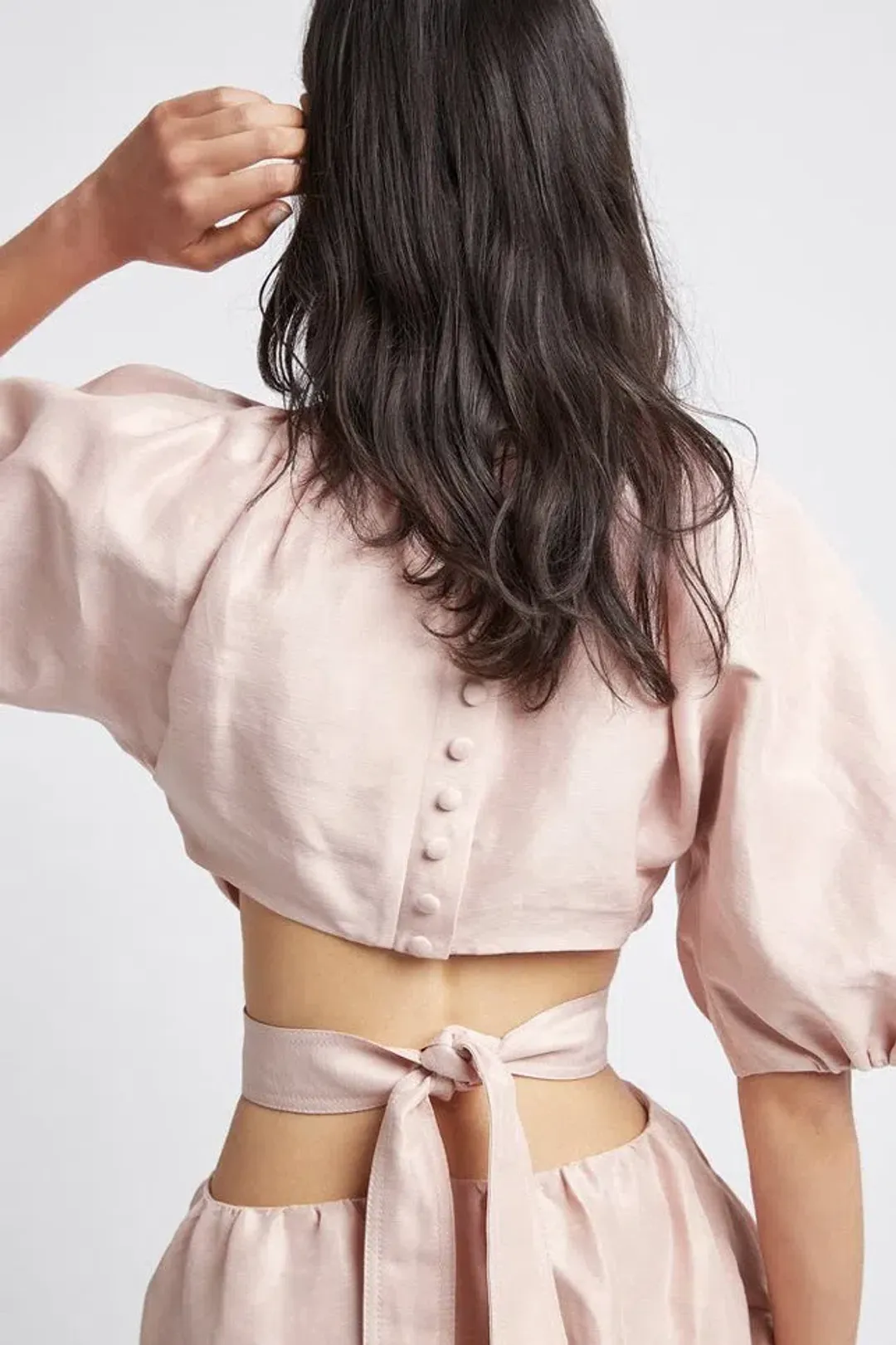 Aje Psychedelia Mini Dress Blush Size 6 for rent on The Volte - main image