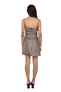 House of CB Socorro Sparkle Mini Drape Dress Silver Size XS/AU 6 for rent on The Volte - image 2