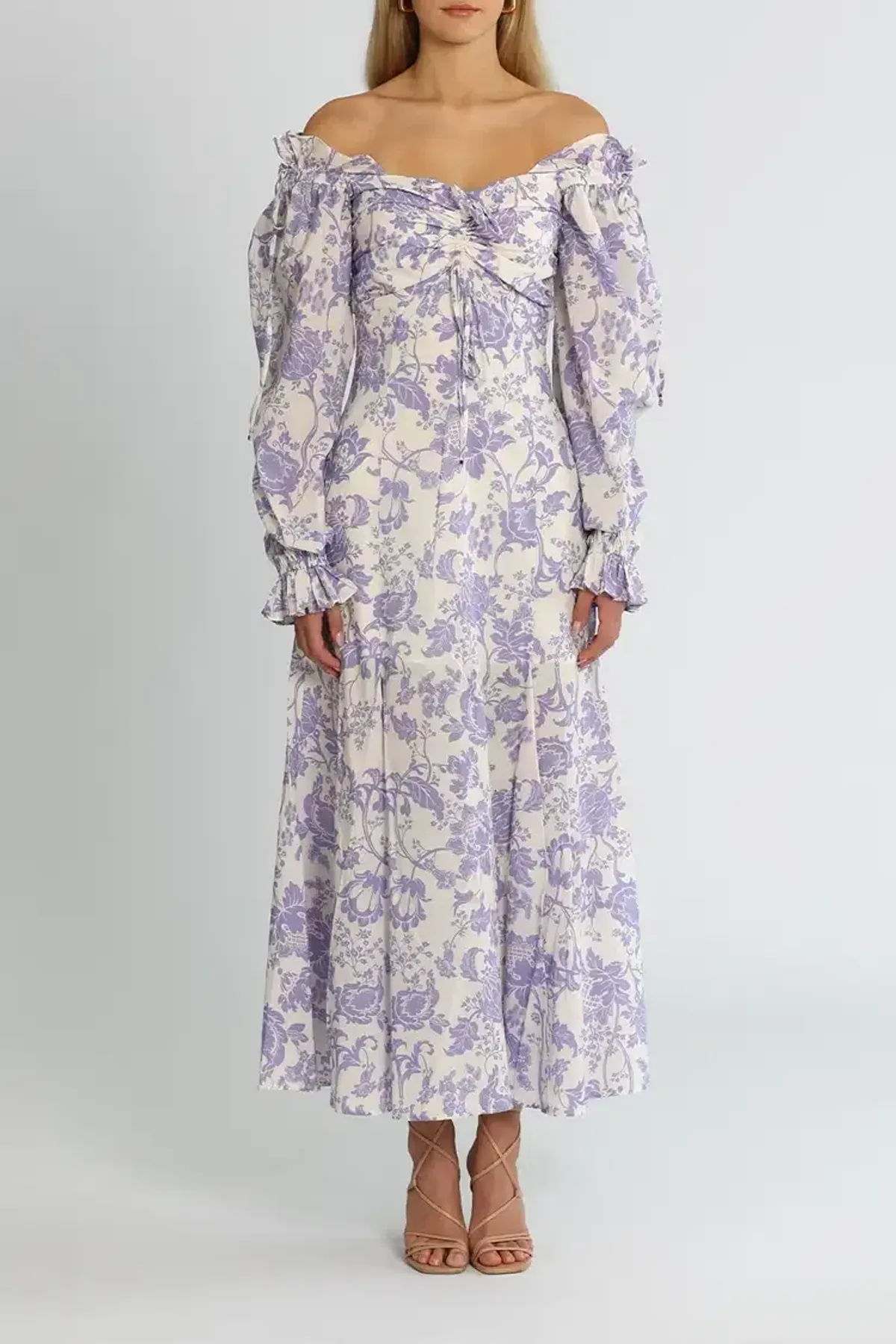 Alice McCall Mary Anne Midi Dress in Lavender Floral Size 16 for rent on The Volte - main image
