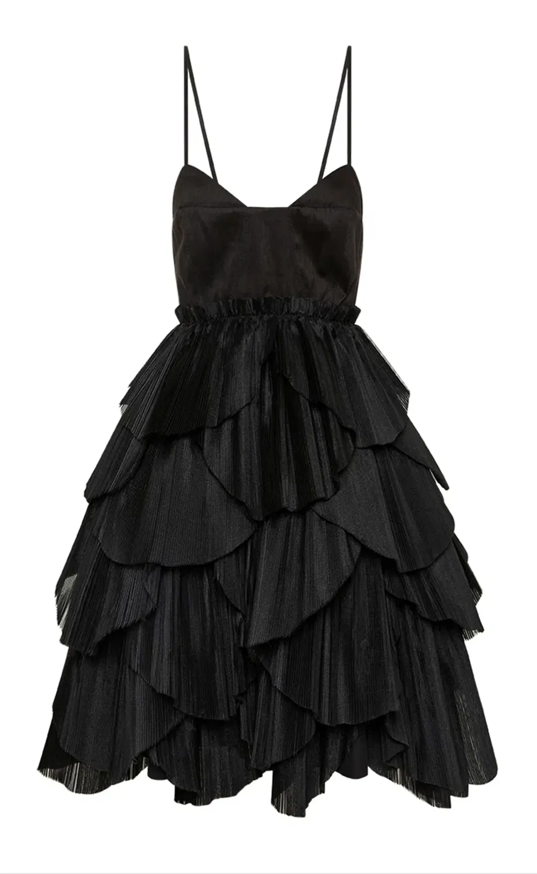 Aje Elise Pleat Mini Dress in Black Size 10 AU / 6 US  for rent on The Volte - main image