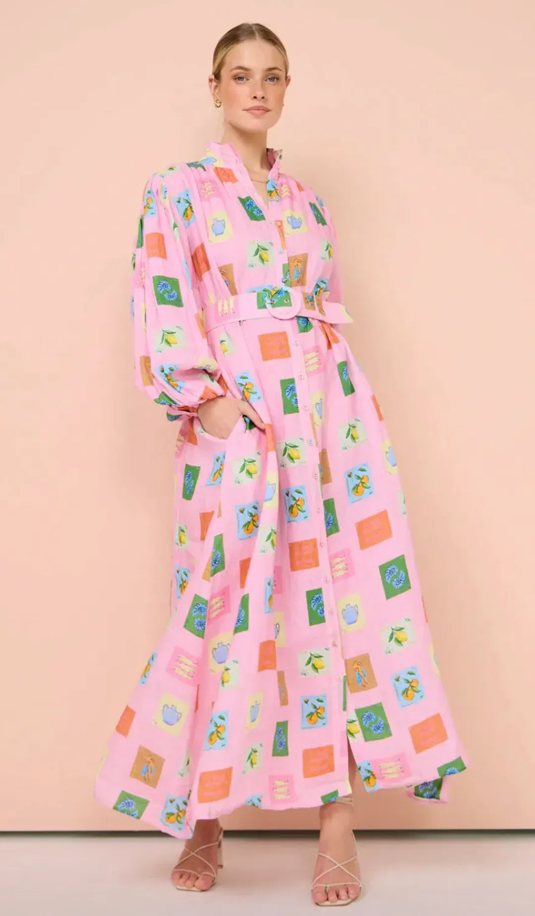 Palm Noosa Noddy Dress Pink Emblem Size 10 for rent on The Volte - main image