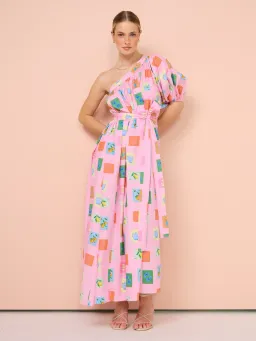 Palm Noosa Lotus Maxi Dress Pink Emblem Size 12 for rent on The Volte - image 1