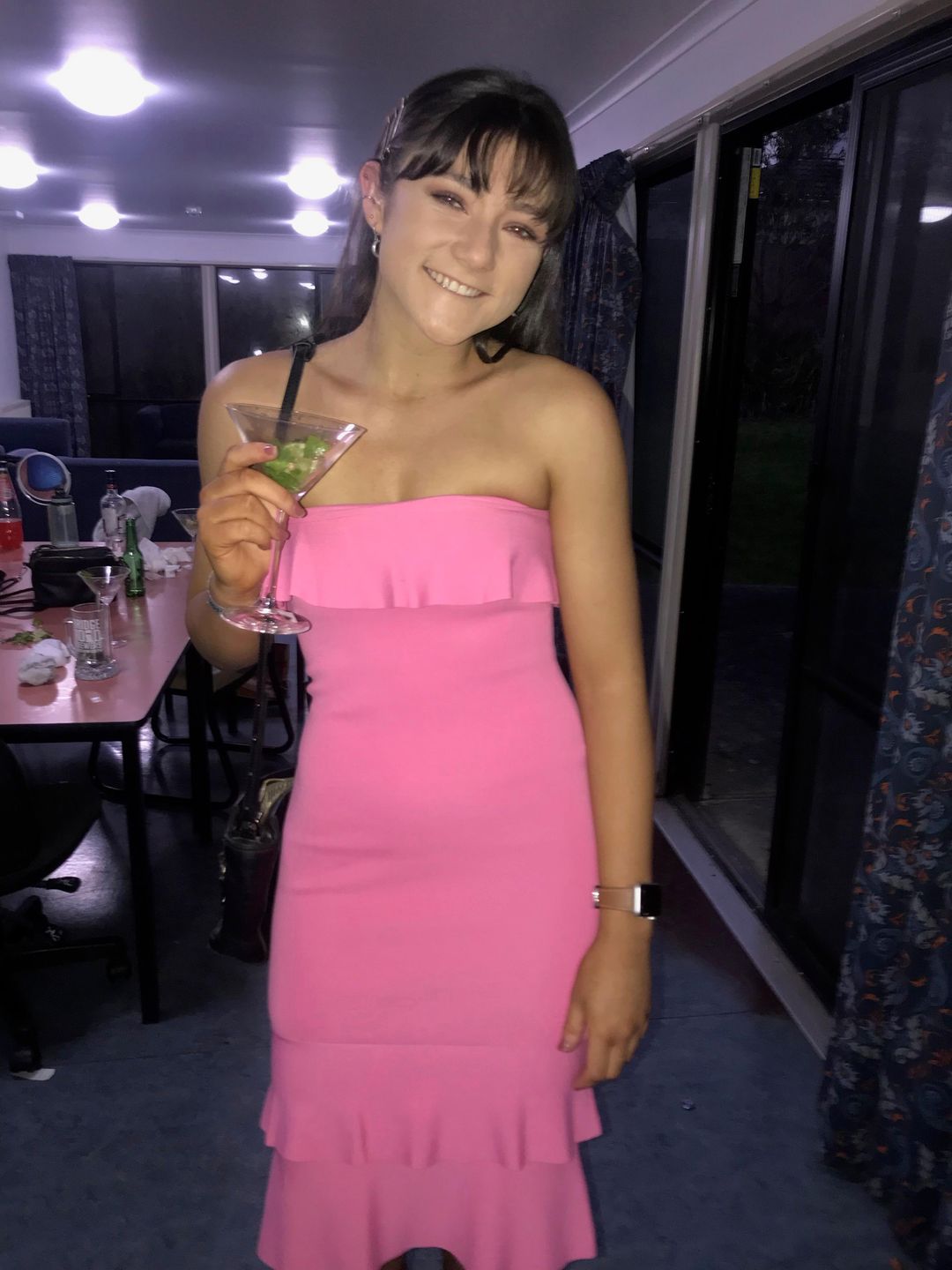 Kookai Miami Frill Dress Pink Size 1 for rent on The Volte - main image