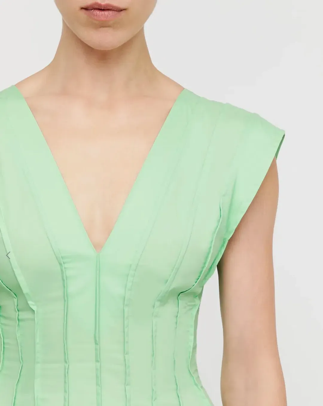 Scanlan Theodore Parachute French Seam Dress in Spearmint Size 14  for rent on The Volte - main image