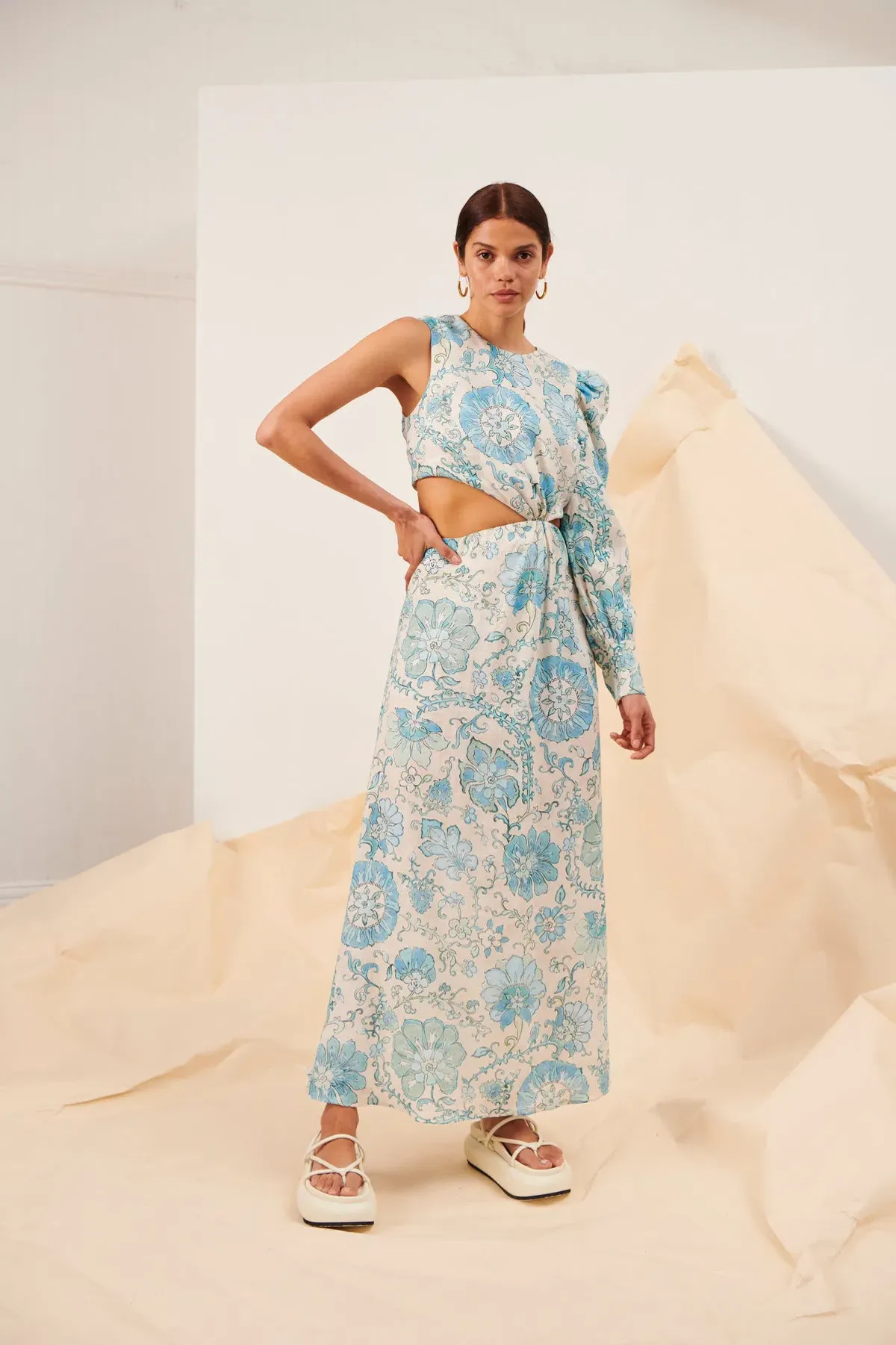 Kate Ford Nemea Opened Gown Floral Size 4 / AU 14 for rent on The Volte - main image