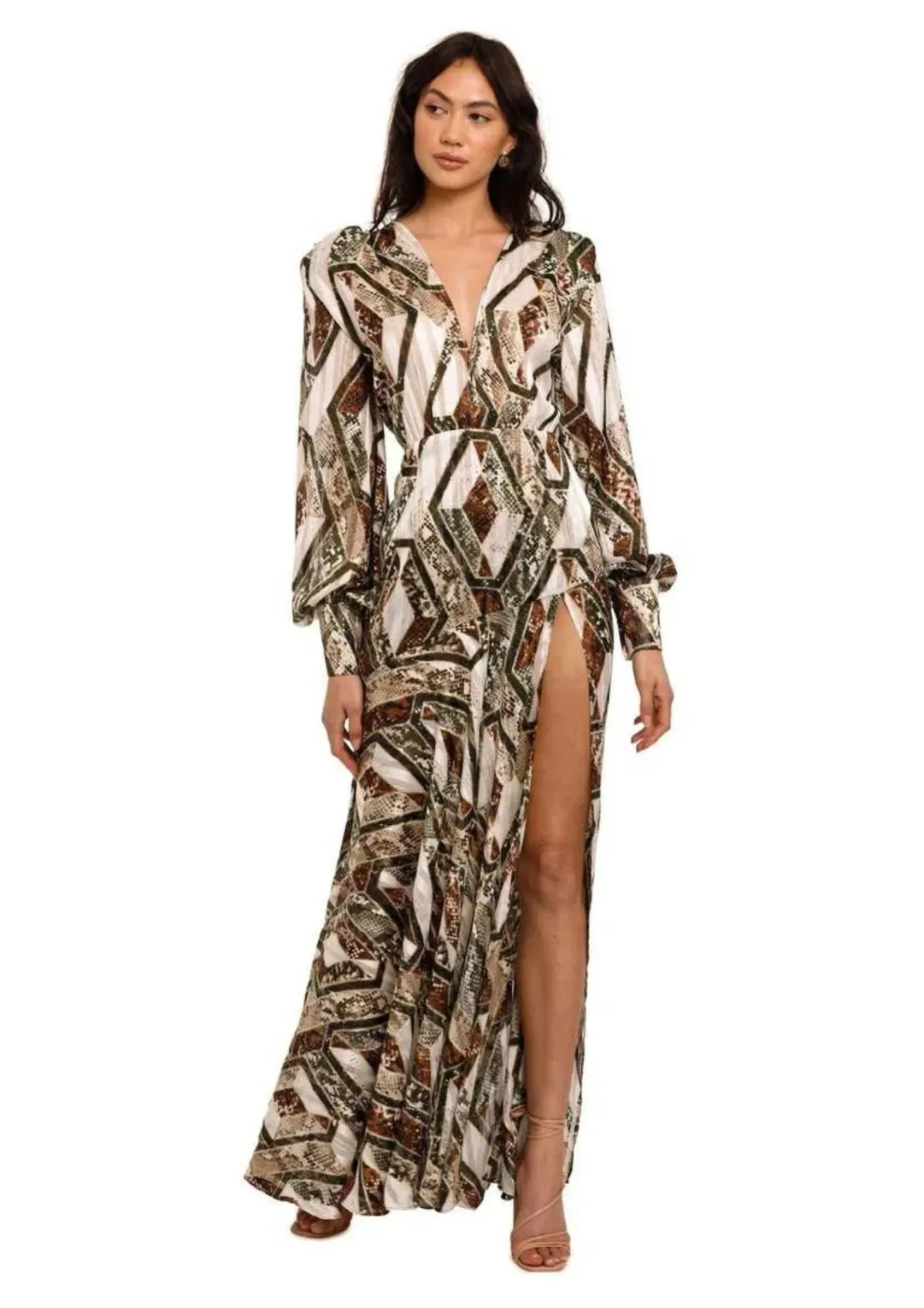 Bronx and Banco Patchwork Maxi Multi Print Size 10 for rent on The Volte - main image