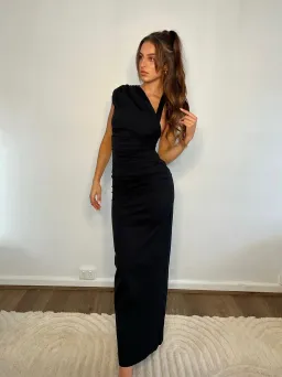 Sir The Label Giacomo Gathered Gown in Black Size 0 / AU 6 for rent on The Volte - image 7