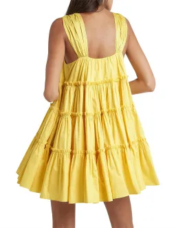 Aje Soltice Tiered Mini Dress Yellow Size 6 for rent on The Volte - image 3