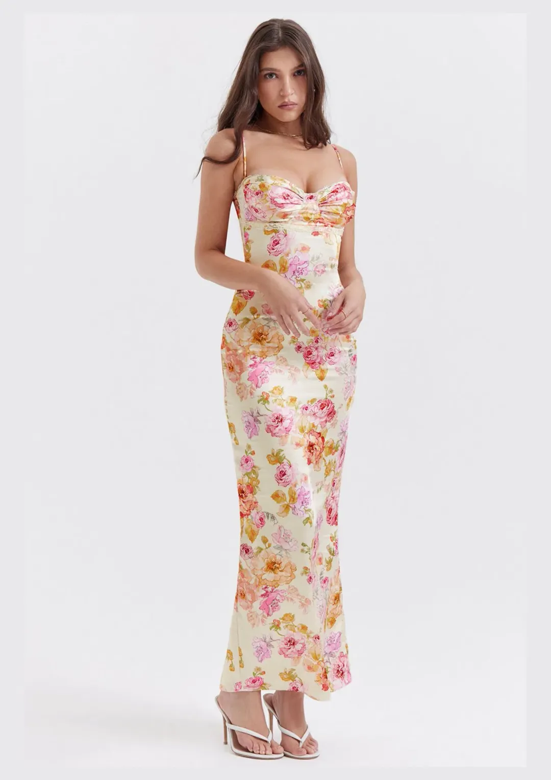 House of CB Josefina Maxi Dress Floral Size M / AU 10 for rent on The Volte - main image
