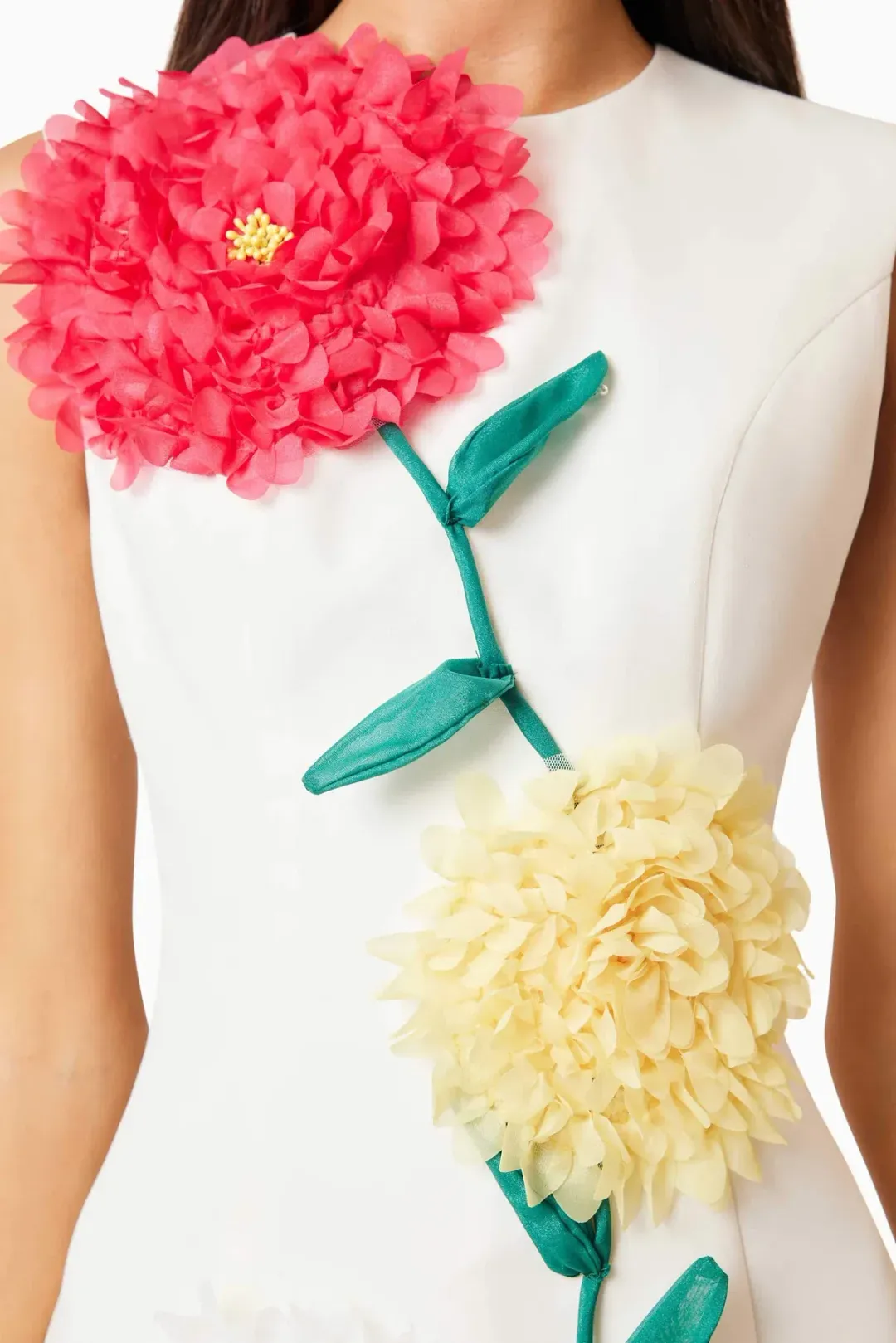 Elliat - Buttercup Embroidered Mini Dress in Ivory - Size M (10) for rent on The Volte - main image