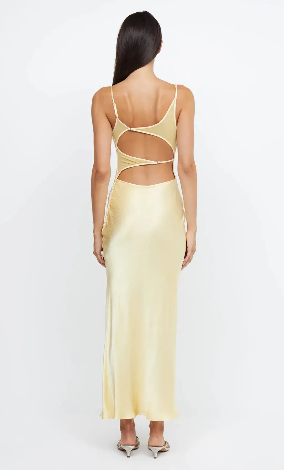 Bec & Bridge Margot V Maxi Dress Butter Yellow Size 8 for rent on The Volte - main image