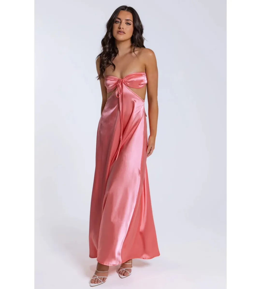Lane + Sass Lucy Guava Gown Pink Size AU 8 for rent on The Volte - main image
