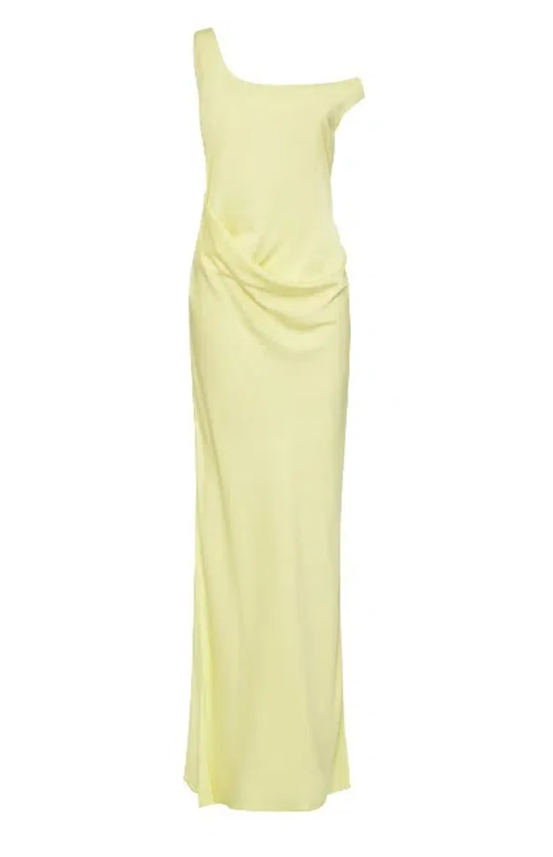 Bianca Spender Leonora Satin Crepe Dress Lemon Size 1 / Au 8 for rent on The Volte - main image