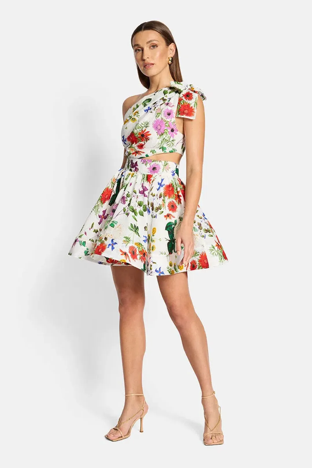 Sofia the Label Birdie One Shoulder Dress Floral Size 10 for rent on The Volte - main image