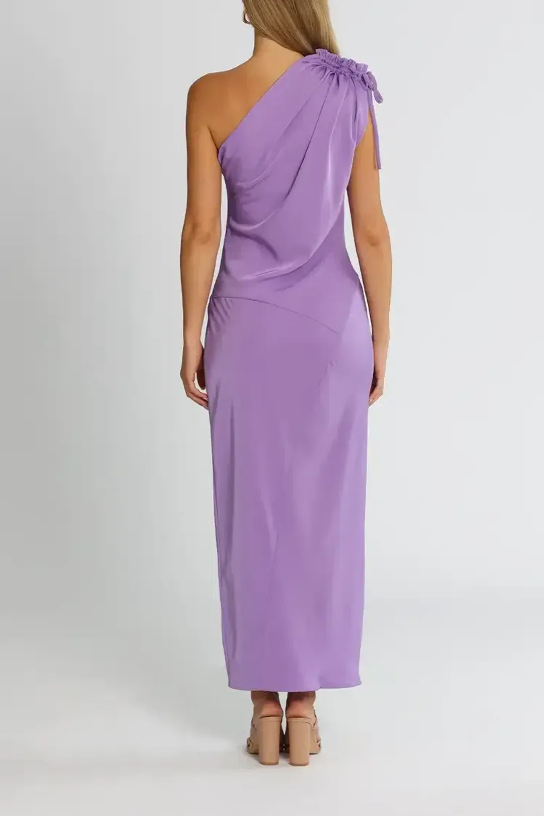 By Johnny Jasmine One Shoulder Dress in Purple Size 10 for rent on The Volte - main image